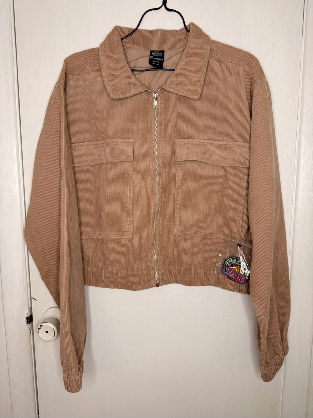 No Boundaries Stranger Things Corduroy Zip-Front Jacket NWOT